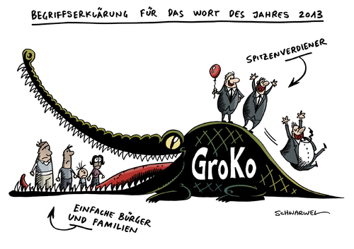 Cartoon: GroKo zum Wort des Jahres gekür (medium) by Schwarwel tagged groko,zum,wort,des,jahres,gekürt,groko,zum,wort,des,jahres,gekürt