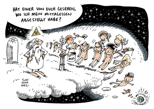 Cartoon: Happy New Year (medium) by Schwarwel tagged gesundes,neues,silvester,neujahr,gott,himmel,mus,menschen,dummheit,kopf,happy,new,year,jahr,karikatur,schwarwel,gesundes,neues,silvester,neujahr,gott,himmel,mus,menschen,dummheit,kopf,happy,new,year,jahr,karikatur,schwarwel