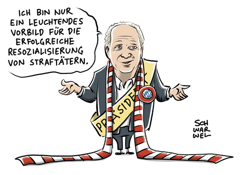 Cartoon: Hoeneß Präsidentenamt (medium) by Schwarwel tagged fc,bayern,münchen,uli,hoeneß,kandidiert,kandidatur,präsidentenamt,präsident,fußball,fussball,hopfner,karikatur,schwarwel,fc,bayern,münchen,uli,hoeneß,kandidiert,kandidatur,präsidentenamt,präsident,fußball,fussball,hopfner,karikatur,schwarwel