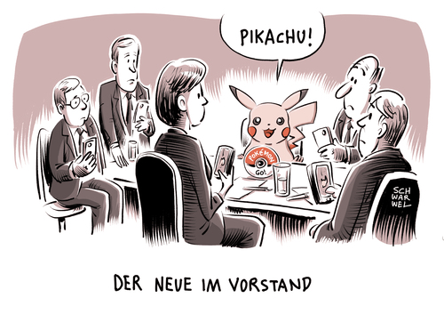 Cartoon: Hype um Pokemon (medium) by Schwarwel tagged pokemon,go,handy,game,spiel,karikatur,schwarwel,pokemon,go,handy,game,spiel,karikatur,schwarwel