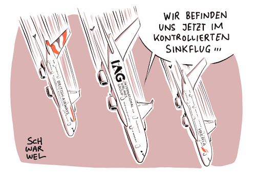 Cartoon: IAG (medium) by Schwarwel tagged airline,flugzeug,flughafen,airport,iag,gewinn,gewinnprognose,prognose,british,airways,iberia,vueling,aer,lingus,brexit,great,britain,england,großbritannien,währung,geld,pfund,billigflieger,billigfluglinie,fluglinie,ryanair,easyjet,gewinnwarnung,anschlag,anschläge,terror,gewalt,unternehmen,firma,konzern,karikatur,schwarwel,airline,flugzeug,flughafen,airport,iag,gewinn,gewinnprognose,prognose,british,airways,iberia,vueling,aer,lingus,brexit,great,britain,england,großbritannien,währung,geld,pfund,billigflieger,billigfluglinie,fluglinie,ryanair,easyjet,gewinnwarnung,anschlag,anschläge,terror,gewalt,unternehmen,firma,konzern,karikatur,schwarwel