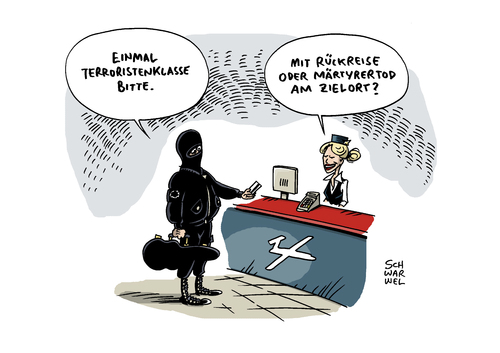 Cartoon: IS Terror UN Foreign Fighters (medium) by Schwarwel tagged is,terror,un,foreign,fighters,resolution,deutschland,kampf,karikatur,schwarwel,terrorist,märtyrer,tot,mord,gewalt,terrorismus,waffen,is,terror,un,foreign,fighters,resolution,deutschland,kampf,karikatur,schwarwel,terrorist,märtyrer,tot,mord,gewalt,terrorismus,waffen