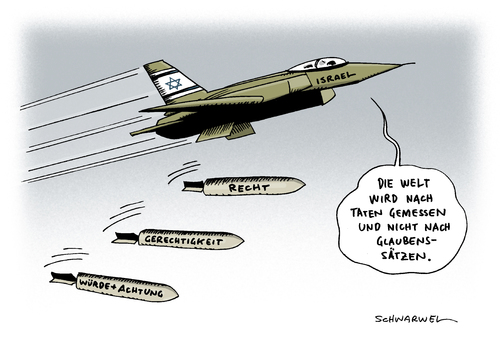 Cartoon: Israel Angriff Syrien (medium) by Schwarwel tagged israel,angriff,syrien,syrisches,gebiet,krieg,terror,waffen,gewalt,bombe,flugzeug,tod,gerechtigkeit,freiheit,recht,würde,achtung,welt,glaube,staat,nation,mord,karikatur,schwarwel,israel,angriff,syrien,syrisches,gebiet,krieg,terror,waffen,gewalt,bombe,flugzeug,tod,gerechtigkeit,freiheit,recht,würde,achtung,welt,glaube,staat,nation,mord,karikatur,schwarwel