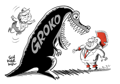 Cartoon: Jamaika GroKo SPD (medium) by Schwarwel tagged jamaika,koalition,sondierung,sondierungen,sondierungsgespräche,aus,cdu,csu,die,grüne,grünen,fdp,christian,lindner,merkel,seehofer,özdemir,wahl,wahlen,neuwahl,neuwahlen,bundestagswahl,bundeskanzlerin,groko,große,martin,schulz,spd,partei,parteien,bundespräsident,steinmeier,politik,politiker,deutschland,karikatur,schwarwel,jamaika,koalition,sondierung,sondierungen,sondierungsgespräche,aus,cdu,csu,die,grüne,grünen,fdp,christian,lindner,merkel,seehofer,özdemir,wahl,wahlen,neuwahl,neuwahlen,bundestagswahl,bundeskanzlerin,groko,große,martin,schulz,spd,partei,parteien,bundespräsident,steinmeier,politik,politiker,deutschland,karikatur,schwarwel