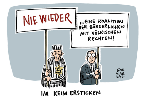 Cartoon: Kampf gegen die Neue Rechte (medium) by Schwarwel tagged rechtsextremismus,rechtsextrem,rechter,terror,afd,nazi,nazis,neonazis,heul,hitler,sieg,heil,hass,hetze,gewalt,todeslisten,identitäre,bewegung,höcke,gauland,weidel,von,storch,hufeisen,hufeisentheorie,konservative,cdu,csu,fdp,konservativ,nie,wieder,niewieder,holocaust,holocaustleugner,judenhass,judenverfolgung,kz,konzentrationslager,auschwitz,steigbügeljalter,faschismus,faschisten,ausländeerhass,ausländerfeindlichkeit,rassismus,rassisten,völkisch,national,nationalsozialismus,cartoon,karikatur,schwarwel,antifaschismus,antifaschist,rechtsextremismus,rechtsextrem,rechter,terror,afd,nazi,nazis,neonazis,heul,hitler,sieg,heil,hass,hetze,gewalt,todeslisten,identitäre,bewegung,höcke,gauland,weidel,von,storch,hufeisen,hufeisentheorie,konservative,cdu,csu,fdp,konservativ,nie,wieder,niewieder,holocaust,holocaustleugner,judenhass,judenverfolgung,kz,konzentrationslager,auschwitz,steigbügeljalter,faschismus,faschisten,ausländeerhass,ausländerfeindlichkeit,rassismus,rassisten,völkisch,national,nationalsozialismus,cartoon,karikatur,schwarwel,antifaschismus,antifaschist