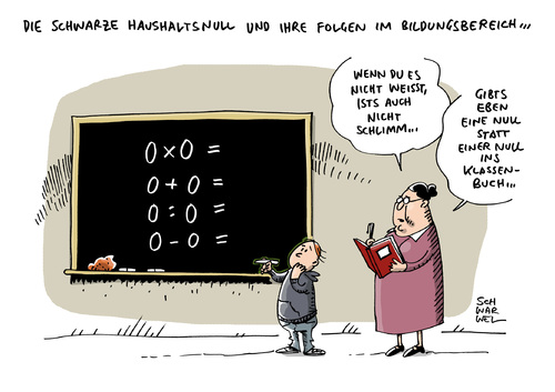 Cartoon: Keine Neuverschuldung (medium) by Schwarwel tagged keine,neuverschuldung,schwarze,null,fehlende,investition,bildung,haushaltsnull,bildungsbereich,schule,sozial,karikatur,schwarwel,keine,neuverschuldung,schwarze,null,fehlende,investition,bildung,haushaltsnull,bildungsbereich,schule,sozial,karikatur,schwarwel