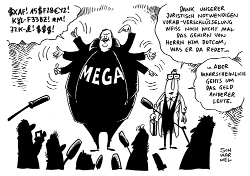 Cartoon: Kim Dotcom neue Plattform (medium) by Schwarwel tagged kim,dotcom,festnahme,upload,plattform,geld,macht,karikatur,schwarwel,kim,dotcom,festnahme,upload,plattform,geld,macht,karikatur,schwarwel