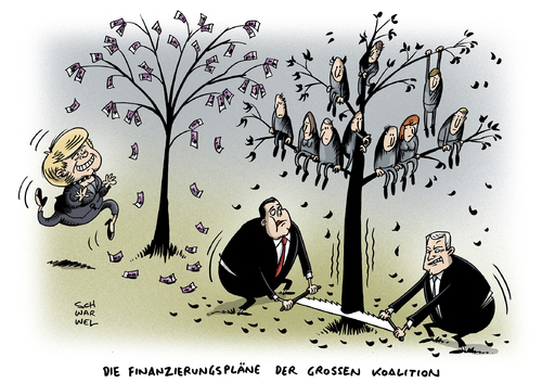 Cartoon: Koalition Finanzierbarkeit (medium) by Schwarwel tagged koalitionsrunde,finanzierbarkeit,gegenseitige,forderungen,koalition,cdu,csu,spd,schwarz,rot,partei,politik,merkel,gabriel,karikatur,schwarwel,koalitionsrunde,finanzierbarkeit,gegenseitige,forderungen,koalition,cdu,csu,spd,schwarz,rot,partei,politik,merkel,gabriel,karikatur,schwarwel