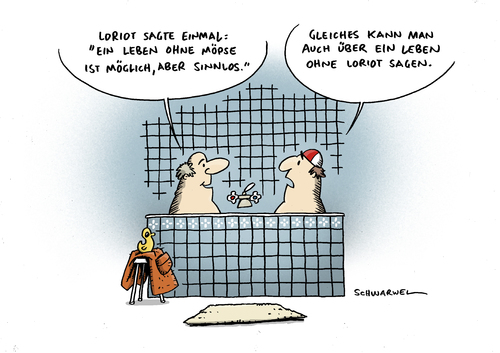 Loriot Tod von Schwarwel | Berühmte Personen Cartoon ...