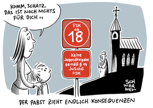 Cartoon: Missbrauch in der Kirche (medium) by Schwarwel tagged missbrauch,kirche,vergewaltigung,sexuelle,belästigung,pabst,katholisch,kardinal,vergewaltigungsopfer,priester,erzbischof,sexueller,kindesmissbrauch,katholische,vatikan,antimissbrauchskonferenz,cartoon,karikatur,schwarwel,missbrauch,kirche,vergewaltigung,sexuelle,belästigung,pabst,katholisch,kardinal,vergewaltigungsopfer,priester,erzbischof,sexueller,kindesmissbrauch,katholische,vatikan,antimissbrauchskonferenz,cartoon,karikatur,schwarwel