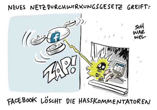 Cartoon: Netzdurchwirkungsgesetz (medium) by Schwarwel tagged netzdg,debatte,gagschreiber,satirezeitschriften,satire,humor,zeitschrift,zeitung,magazin,medien,presse,gag,witz,witze,satirisch,satiriker,von,storch,tweet,twitter,post,posting,soziale,netzwerke,social,media,www,world,wide,web,netzwerk,netzwerkdurchsetzungsgesetz,online,overblocking,account,accounts,sperren,sperrung,hass,hetze,hasskommentare,rechtsextrem,rechtsextremismus,nazi,nazis,populismus,populistisch,clown,zensuropfer,opfer,meinungsfreiheit,freiheit,sophie,passmann,blogger,titanic,flüchtlinge,geflüchtete,flüchtlingskrise,gesetz,afd,weidel,rechtswidrig,rechtswidrige,inhalte,karikatur,schwarwel,netzdurchwirkungsgesetz,kommentare,facebook,tweets,drohne,netzdg,debatte,gagschreiber,satirezeitschriften,satire,humor,zeitschrift,zeitung,magazin,medien,presse,gag,witz,witze,satirisch,satiriker,von,storch,tweet,twitter,post,posting,soziale,netzwerke,social,media,www,world,wide,web,netzwerk,netzwerkdurchsetzungsgesetz,online,overblocking,account,accounts,sperren,sperrung,hass,hetze,hasskommentare,rechtsextrem,rechtsextremismus,nazi,nazis,populismus,populistisch,clown,zensuropfer,opfer,meinungsfreiheit,freiheit,sophie,passmann,blogger,titanic,flüchtlinge,geflüchtete,flüchtlingskrise,gesetz,afd,weidel,rechtswidrig,rechtswidrige,inhalte,karikatur,schwarwel,netzdurchwirkungsgesetz,kommentare,facebook,tweets,drohne