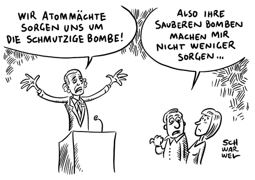 Cartoon: Nukleargipfel in Washington (medium) by Schwarwel tagged nukleargipfel,in,washington,angst,vor,der,schmutzigen,bombe,atombombe,baraock,obama,krieg,kampf,tot,tod,mord,waffen,gewalt,terror,us,usa,atomschmuggel,schmutzige,nuklear,nukleare,sicherheit,atomwaffen,atomkraft,is,islam,islamischer,staat,karikatur,schwarwel,nukleargipfel,in,washington,angst,vor,der,schmutzigen,bombe,atombombe,baraock,obama,krieg,kampf,tot,tod,mord,waffen,gewalt,terror,us,usa,atomschmuggel,schmutzige,nuklear,nukleare,sicherheit,atomwaffen,atomkraft,is,islam,islamischer,staat,karikatur,schwarwel