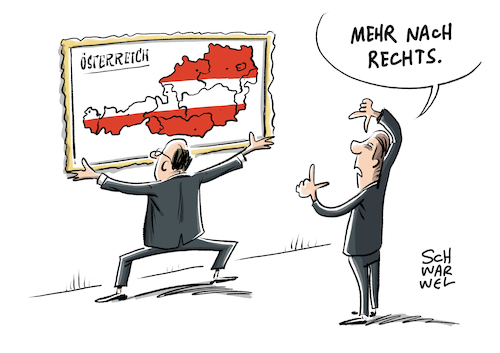 Cartoon: Österreich Wahl (medium) by Schwarwel tagged österreich,austria,wahl,wahlen,wähler,partei,parteien,rechts,nazi,nazis,rechtsextrem,rechtsextremisten,nationalsozialisten,rechtspopulisten,rechtspopulismus,populismus,rassisten,rassismus,nationalratswahl,övp,sebastian,kurz,spö,große,koalition,karikatur,scharwel,österreich,austria,wahl,wahlen,wähler,partei,parteien,rechts,nazi,nazis,rechtsextrem,rechtsextremisten,nationalsozialisten,rechtspopulisten,rechtspopulismus,populismus,rassisten,rassismus,nationalratswahl,övp,sebastian,kurz,spö,große,koalition,karikatur,scharwel