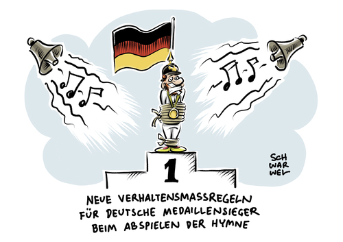 Cartoon: Olympia 2016 Harting (medium) by Schwarwel tagged olympia,rio,diskus,sieger,christoph,harting,brasilien,medaille,diskuswerfer,goldmedaille,auftritt,shitstorm,siegerehrung,tanz,deutsche,nationalhymne,karikatur,schwarwel,olympia,rio,diskus,sieger,christoph,harting,brasilien,medaille,diskuswerfer,goldmedaille,auftritt,shitstorm,siegerehrung,tanz,deutsche,nationalhymne,karikatur,schwarwel