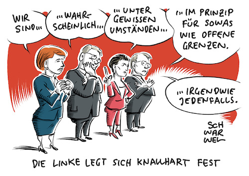 Cartoon: Parteitag Die Linke Wagenknecht (medium) by Schwarwel tagged sarak,wagenknecht,parteitag,leipzig,die,linke,flüchtlinge,geflüchtete,flüchtlingskrise,flüchtlingspolitik,geflüchetet,asylpolitik,asylverfahren,abschiebung,cartoon,karikatur,schwarwel,partei,deutschland,fraktionschefin,parteichefin,migration,zuwanderung,asylrecht,rassismus,rassistisch,afd,alternative,für,ausländerfeindlichkeit,rechtsextremismus,rechtsextrem,nazi,nazis,nonazis,neonazis,rechtspopulismus,rechtspopulisten,nationalismus,hitler,katja,kipping,arbeitsmigration,offene,grenzen,solidarisch,solidarität,einwanderung,terrorismus,terror,terroranschlag,islam,sarak,wagenknecht,parteitag,leipzig,die,linke,flüchtlinge,geflüchtete,flüchtlingskrise,flüchtlingspolitik,geflüchetet,asylpolitik,asylverfahren,abschiebung,cartoon,karikatur,schwarwel,partei,deutschland,fraktionschefin,parteichefin,migration,zuwanderung,asylrecht,rassismus,rassistisch,afd,alternative,für,ausländerfeindlichkeit,rechtsextremismus,rechtsextrem,nazi,nazis,nonazis,neonazis,rechtspopulismus,rechtspopulisten,nationalismus,hitler,katja,kipping,arbeitsmigration,offene,grenzen,solidarisch,solidarität,einwanderung,terrorismus,terror,terroranschlag,islam