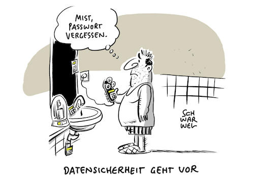 Cartoon: Passwörter ändern (medium) by Schwarwel tagged passwort,passwörter,bundesamt,für,sicherheit,internet,internetsicherheit,daten,datenschutz,datensicherheit,änderung,hacker,login,logins,passortmanager,sicherheitsschlüssel,bsi,cartoon,karikatur,schwarwel,passwort,passwörter,bundesamt,für,sicherheit,internet,internetsicherheit,daten,datenschutz,datensicherheit,änderung,hacker,login,logins,passortmanager,sicherheitsschlüssel,bsi,cartoon,karikatur,schwarwel