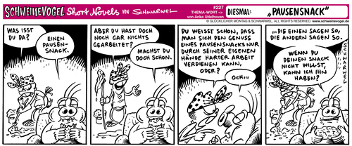 Cartoon: Pausensnack (medium) by Schwarwel tagged schweinevogel,schwarwel,iron,doorf,leipzig,comic,comicstrip,strip,comicfigur,pausensnack,snack,pause,schnitte,essen,nahrung,lebensmittel,putzen,wischeimer,saubermachen,handschuhe,arbeit,fleiß,faul,genuss,verdienst,schweinevogel,schwarwel,iron,doorf,leipzig,comic,comicstrip,strip,comicfigur,pausensnack,snack,pause,schnitte,essen,nahrung,lebensmittel,putzen,wischeimer,saubermachen,handschuhe,arbeit,fleiß,faul,genuss,verdienst