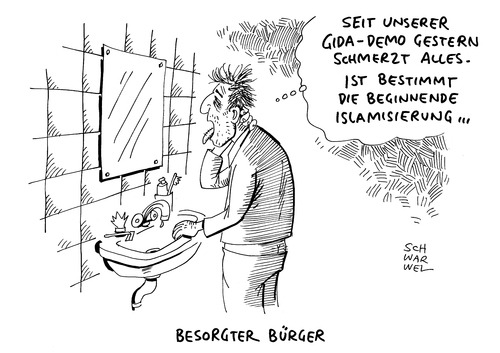 Cartoon: PEGIDA bedrohen Schüler (medium) by Schwarwel tagged pegida,besorgte,bürger,drohung,gewalt,terror,hass,nazis,nationalsozialismus,schüler,bremen,karikatur,schwarwel,pegida,besorgte,bürger,drohung,gewalt,terror,hass,nazis,nationalsozialismus,schüler,bremen,karikatur,schwarwel