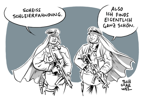 Cartoon: Polizeigesetz Schleierfahndung (medium) by Schwarwel tagged polizeigesetz,polizei,polizeistaat,polizeigewalt,rechtsstaat,sicherheit,schutz,schleierfahndung,waffen,gewalt,terror,g20,gipfel,demo,demontration,nrw,bayern,sachsen,fußfessel,fahndung,whatsapp,überwachung,überwachungsstaat,daten,datenschutz,gefängnis,polizeiauto,polizist,polizisten,verdacht,verdachtsunabhängige,kontrollen,kontrolle,personenkontrolle,polizeiaufgabengesetz,identitätsfeststellung,durchsuchung,kriminalität,rechtschaffenheit,gefahr,kriminalisierung,großdemonstration,cartoon,karikatur,schwarwel,polizeigesetz,polizei,polizeistaat,polizeigewalt,rechtsstaat,sicherheit,schutz,schleierfahndung,waffen,gewalt,terror,g20,gipfel,demo,demontration,nrw,bayern,sachsen,fußfessel,fahndung,whatsapp,überwachung,überwachungsstaat,daten,datenschutz,gefängnis,polizeiauto,polizist,polizisten,verdacht,verdachtsunabhängige,kontrollen,kontrolle,personenkontrolle,polizeiaufgabengesetz,identitätsfeststellung,durchsuchung,kriminalität,rechtschaffenheit,gefahr,kriminalisierung,großdemonstration,cartoon,karikatur,schwarwel