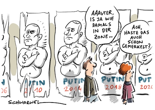 Cartoon: Putin Wiederwahl (medium) by Schwarwel tagged putin,russland,moskau,kreml,wiederwahl,wahl,staatschef,regierungschef,präsidentschaftswahl,präsident,amtszeit,wahlergebnis,wahlen,wähler,giftanschlag,exspion,exagent,merkel,bundeskanzlerin,honecker,ddr,zone,sed,diktatur,demokratie,freie,meinungsfreiheit,pressefreiheit,diktator,cartoon,karikatur,schwarwel,putin,russland,moskau,kreml,wiederwahl,wahl,staatschef,regierungschef,präsidentschaftswahl,präsident,amtszeit,wahlergebnis,wahlen,wähler,giftanschlag,exspion,exagent,merkel,bundeskanzlerin,honecker,ddr,zone,sed,diktatur,demokratie,freie,meinungsfreiheit,pressefreiheit,diktator,cartoon,karikatur,schwarwel