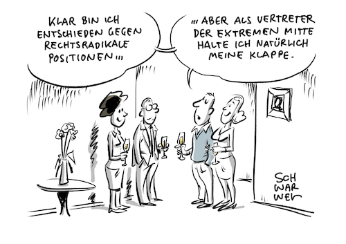 Cartoon: Rechtsextrem Mitte Gesellschaft (medium) by Schwarwel tagged antisemitismus,rassismus,rechtsextremismus,judenhass,rechtsextrem,rechtspopulisten,judenverfolgung,migration,ausländer,ausländerhass,hass,hetze,angst,mitte,der,gesellschaft,afd,npd,prüffall,rechtsextremisten,leugnung,holocaust,höcke,weidel,gauland,cartoon,karikatur,schwarwel,rechtsradikal,antisemitismus,rassismus,rechtsextremismus,judenhass,rechtsextrem,rechtspopulisten,judenverfolgung,migration,ausländer,ausländerhass,hass,hetze,angst,mitte,der,gesellschaft,afd,npd,prüffall,rechtsextremisten,leugnung,holocaust,höcke,weidel,gauland,cartoon,karikatur,schwarwel,rechtsradikal