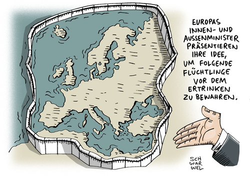 Rettung Von Fluchtlingen Von Schwarwel Politik Cartoon Toonpool