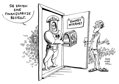 Cartoon: Rocket Internet Finanzspritze (medium) by Schwarwel tagged rocket,internet,finanzspritze,delivery,hero,essenlieferservice,essen,lebensmittel,lieferservice,nahrung,karikatur,schwarwel,rocket,internet,finanzspritze,delivery,hero,essenlieferservice,essen,lebensmittel,lieferservice,nahrung,karikatur,schwarwel