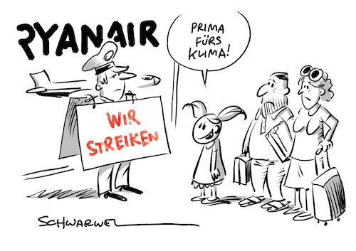 Ryanair Streik Klima von Schwarwel | Wirtschaft Cartoon ...