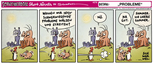 Cartoon: Schweinevogel Probleme (medium) by Schwarwel tagged schwarwel,schweinevogel,sid,pinkel,iron,doof,leipzig,comic,short,novel,comicstrip,probleme,sommer,liebe,spiel,schwarwel,schweinevogel,sid,pinkel,iron,doof,leipzig,comic,short,novel,comicstrip,probleme,sommer,liebe,spiel