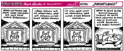 Cartoon: Schweinevogel Zukunftsangst (medium) by Schwarwel tagged schwarwel,schweinevogel,iron,doof,sid,pinkel,zukunftsangst,angst,zwang,psychische,störung,psychisch,essen,nahrung,kochen,familie,haushalt,comic,comicfigur,comicstrip,schwarwel,schweinevogel,iron,doof,sid,pinkel,zukunftsangst,angst,zwang,psychische,störung,psychisch,essen,nahrung,kochen,familie,haushalt,comic,comicfigur,comicstrip