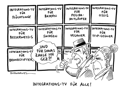 Cartoon: Seehofer IntegrationsTV (medium) by Schwarwel tagged flpchtlinge,flüchtlingspolitik,csu,chef,horst,seehofer,deutschland,integrationstv,integration,tv,deutsche,leitkultur,kultur,karikatur,schwarwel,bayern,pegida,legida,mitläufer,anhänger,nazi,rechts,ossi,besserwessis,sachsen,vegan,veganer,ttip,gegner,brandstifter,flüchtlingsunterkünfte,naziproblem,nazikrise,flüchtlingskrise,syrien,gez,fernsehen,flpchtlinge,flüchtlingspolitik,csu,chef,horst,seehofer,deutschland,integrationstv,integration,tv,deutsche,leitkultur,kultur,karikatur,schwarwel,bayern,pegida,legida,mitläufer,anhänger,nazi,rechts,ossi,besserwessis,sachsen,vegan,veganer,ttip,gegner,brandstifter,flüchtlingsunterkünfte,naziproblem,nazikrise,flüchtlingskrise,syrien,gez,fernsehen