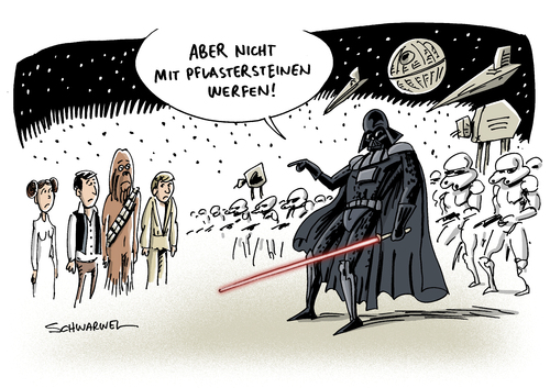 Star Wars und Linke Krawalle