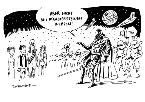 Star Wars und Linke Krawalle