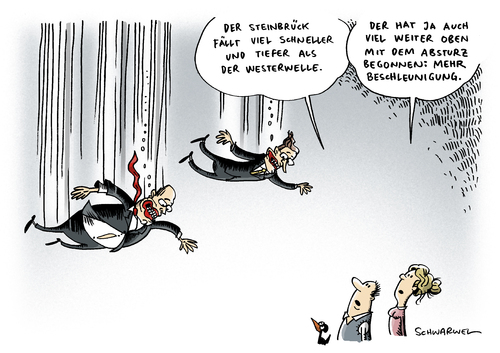 Cartoon: Steinbrück Westerwelle Wähler (medium) by Schwarwel tagged steinbrück,westerwelle,wahl,wählergunst,politik,deutschland,politiker,partei,steinbrück,westerwelle,wahl,wählergunst,politik,deutschland,politiker,partei