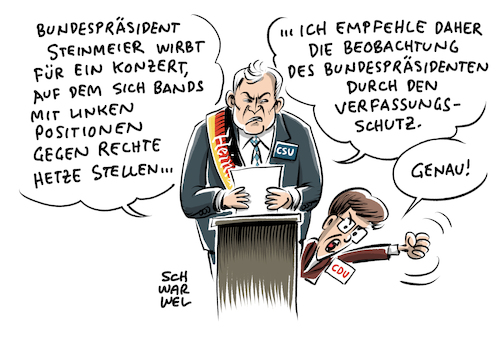 Cartoon: Steinmeier Konzert Chemnitz (medium) by Schwarwel tagged konzert,chemnitz,sachsen,wirsindmehr,steinmeier,bundespräsident,kramp,karrenbauer,cdu,nazi,aufmarsch,demo,c0109,gegendemonstration,nazis,wutbrüger,hutbürger,besorgte,bürger,tot,mord,totschlag,polizei,die,toten,hosen,feine,sahne,fischfilet,kiz,kraftclub,rechtsextremismus,rechtsextrem,afd,beobachtung,verfassungsschutz,undesinnenminister,horst,seehofer,cartoon,karikatur,schwarwel,konzert,chemnitz,sachsen,wirsindmehr,steinmeier,bundespräsident,kramp,karrenbauer,cdu,nazi,aufmarsch,demo,c0109,gegendemonstration,nazis,wutbrüger,hutbürger,besorgte,bürger,tot,mord,totschlag,polizei,die,toten,hosen,feine,sahne,fischfilet,kiz,kraftclub,rechtsextremismus,rechtsextrem,afd,beobachtung,verfassungsschutz,undesinnenminister,horst,seehofer,cartoon,karikatur,schwarwel