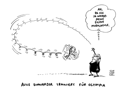 Cartoon: Steuerbetrug Alice Schwarzer (medium) by Schwarwel tagged steuerbetrug,alice,schwarzer,steuer,konto,schweiz,geld,selbstanzeige,karikatur,schwarwel,gerechtigkeit,frauen,recht,gesetz,olympia,steuerbetrug,alice,schwarzer,steuer,konto,schweiz,geld,selbstanzeige,karikatur,schwarwel,gerechtigkeit,frauen,recht,gesetz,olympia