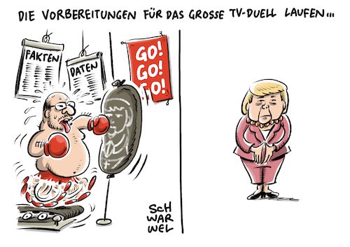 TV Duell Merkel Schulz