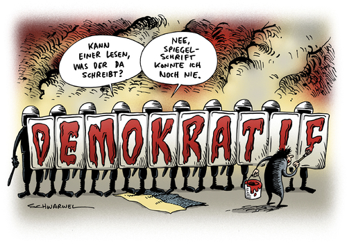 Cartoon: Ukraine Freiheitsrechte (medium) by Schwarwel tagged ukraine,freiheitsrechte,freiheit,gleichheit,recht,gesetz,parlament,politik,demokratie,polizei,karikatur,schwarwel,ukraine,freiheitsrechte,freiheit,gleichheit,recht,gesetz,parlament,politik,demokratie,polizei,karikatur,schwarwel