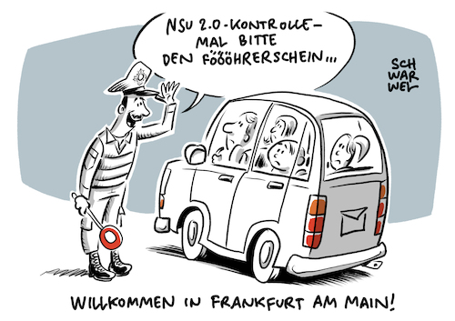 Cartoon: Verdacht rechtes Polizeinetzwerk (medium) by Schwarwel tagged nsu,nazi,nazis,rechts,rechtsextrem,rechtsextremismus,neonazis,polizei,polizeinetzwerk,rassismus,rassisten,beamte,frankfurt,am,main,rechtsextremes,netzwerk,innerhalb,der,polizeirevier,drohung,drohschreiben,rechtsextreme,zelle,staatsschutz,lka,landeskriminalamt,anwältin,nebenklägerin,gericht,prozess,hakenkreuz,hitler,sieg,heil,volksverhetzung,cartoon,karikatur,schwarwel,nsu,nazi,nazis,rechts,rechtsextrem,rechtsextremismus,neonazis,polizei,polizeinetzwerk,rassismus,rassisten,beamte,frankfurt,am,main,rechtsextremes,netzwerk,innerhalb,der,polizeirevier,drohung,drohschreiben,rechtsextreme,zelle,staatsschutz,lka,landeskriminalamt,anwältin,nebenklägerin,gericht,prozess,hakenkreuz,hitler,sieg,heil,volksverhetzung,cartoon,karikatur,schwarwel