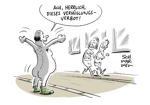 Cartoon: Verhüllungsverbot Dänemark (medium) by Schwarwel tagged verhüllungsverbot,dänemark,eu,europäische,union,europa,frankreich,staaten,burka,muslima,muslime,religion,kopftuch,kopftuchverbot,burkas,helm,helme,nikab,nikabs,vollverschleierung,verschleierung,kopftuchdebatte,islam,verhüllung,hidschab,ganzkörperschleier,gesichtsverschleierung,flüchtlinge,geflüchtete,flüchtlingskrise,flüchtlingspolitik,migranten,migration,religionsfreiheit,christentum,christen,jesus,kreuz,kirche,allah,koran,cartoon,karikatur,schwarwel,verhüllungsverbot,dänemark,eu,europäische,union,europa,frankreich,staaten,burka,muslima,muslime,religion,kopftuch,kopftuchverbot,burkas,helm,helme,nikab,nikabs,vollverschleierung,verschleierung,kopftuchdebatte,islam,verhüllung,hidschab,ganzkörperschleier,gesichtsverschleierung,flüchtlinge,geflüchtete,flüchtlingskrise,flüchtlingspolitik,migranten,migration,religionsfreiheit,christentum,christen,jesus,kreuz,kirche,allah,koran,cartoon,karikatur,schwarwel