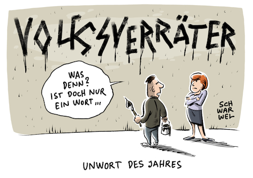 Cartoon: Volksverräter (medium) by Schwarwel tagged volksverräter,unwort,des,jahres,jury,social,media,soziale,netzwerke,politik,fremdenhass,nazi,rechts,flüchtlinge,geflüchtete,flüchtlingskrise,wutbürger,nazis,pegida,legida,faschismus,faschistisch,fremdenfeindlich,fremdenfeindlichkeit,nazionalsozialismus,nationalsozialisten,diktatur,demokratie,sprache,wort,karikatur,schwarwel,gutmensch,volksverräter,unwort,des,jahres,jury,social,media,soziale,netzwerke,politik,fremdenhass,nazi,rechts,flüchtlinge,geflüchtete,flüchtlingskrise,wutbürger,nazis,pegida,legida,faschismus,faschistisch,fremdenfeindlich,fremdenfeindlichkeit,nazionalsozialismus,nationalsozialisten,diktatur,demokratie,sprache,wort,karikatur,schwarwel,gutmensch