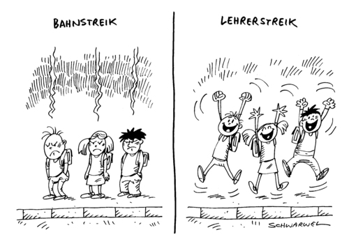 Cartoon: Warnstreiks Lehrer (medium) by Schwarwel tagged warnstreik,lehrer,niederlegung,arbeit,jog,lohn,gehalt,schule,schüler,karikatur,schwarwel,warnstreik,lehrer,niederlegung,arbeit,jog,lohn,gehalt,schule,schüler,karikatur,schwarwel