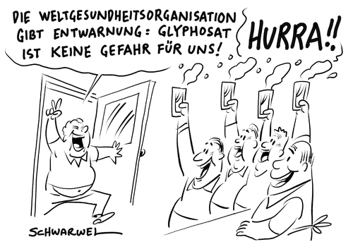 Cartoon: WHO Glyphosat ungefährlich (medium) by Schwarwel tagged who,glyphosat,ungefährlich,pfanzenschutzmittel,gift,weltgesundheitsorganisation,bier,verbraucher,konsument,karikatur,schwarwel,who,glyphosat,ungefährlich,pfanzenschutzmittel,gift,weltgesundheitsorganisation,bier,verbraucher,konsument,karikatur,schwarwel