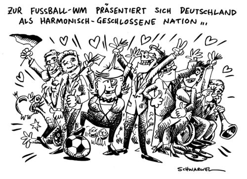 Cartoon: WM Deutschland (medium) by Schwarwel tagged fußball,wm,deutschland,angela,merkel,guido,westerwelle,politiker,nation,karikatur,schwarwel