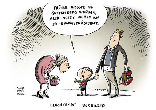 Cartoon: Wulff Ehrensold (medium) by Schwarwel tagged wulff,fehler,fragwürdigkeit,politisch,ex,bundespräsident,schwarwel,karikatur,guttenberg,ehrensold,politik,wulff,fragwürdigkeit,ehrensold,guttenberg