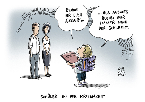 Cartoon: Zeugnisse Krisenzeit (medium) by Schwarwel tagged zeugnisse,krisenzeit,schule,schüler,zeugniss,familie,krise,noten,zensuren,karikatur,schwarwel,zeugnisse,krisenzeit,schule,schüler,zeugniss,familie,krise,noten,zensuren,karikatur,schwarwel