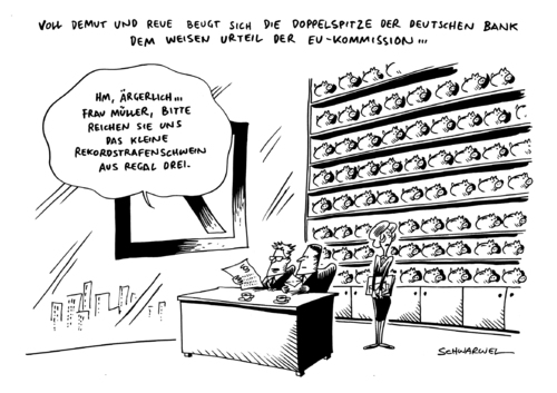 Cartoon: Zinsmanipulation Banken Strafe (medium) by Schwarwel tagged zinsmanipulation,banken,milliarden,eur,strafen,zahlen,zinsen,kredithäuser,bank,geldinstitut,geld,maanipulation,gericht,gesetz,karikatur,schwarwel,zinsmanipulation,banken,milliarden,eur,strafen,zahlen,zinsen,kredithäuser,bank,geldinstitut,geld,maanipulation,gericht,gesetz,karikatur,schwarwel