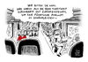 Cartoon: Deutsche Bahn Pünktlichkeit (small) by Schwarwel tagged deutsche,bahn,zug,massiver,konzernumbau,konzern,pünktlich,pünktlichkeit,karikatur,schwarwel,db,die,kommt