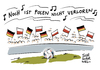 Cartoon: EM 2016 Deutschland gegen Polen (small) by Schwarwel tagged em,europameisterschaft,fußball,spiel,mannschaft,deutschland,polen,ball,rasen,meisterschaft,frankreich,marseille,karikatur,schwarwel,sport