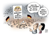 Cartoon: Herrschaft des Unrechts (small) by Schwarwel tagged wahlkampf,afd,eskalation,im,flüchtlingsstreit,merkel,seehofer,flüchtlinge,flüchtlingspolitik,asyl,asylsuchende,angela,regierung,politik,herrschaft,des,unrechts,karikatur,schwarwel,cdu,csu